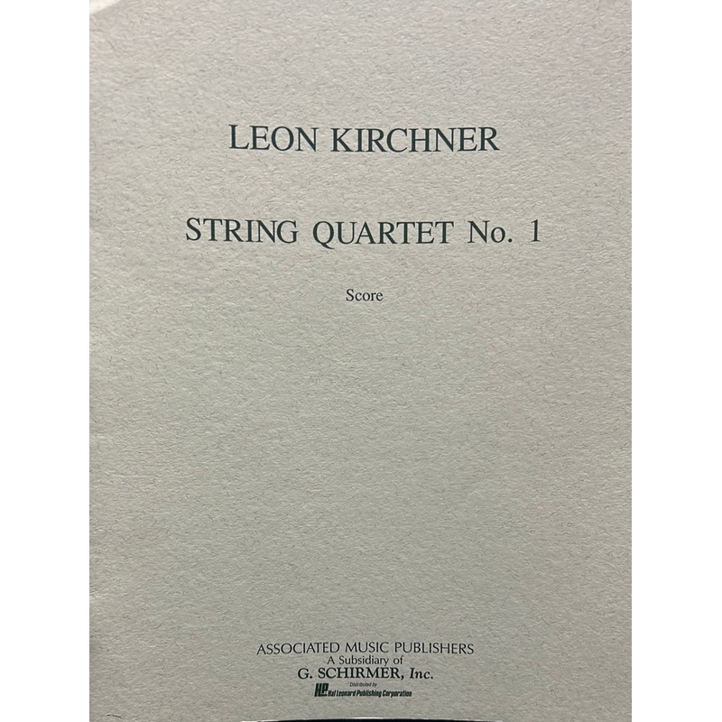 String Quartet No. 1 – Score – L. Kirchner