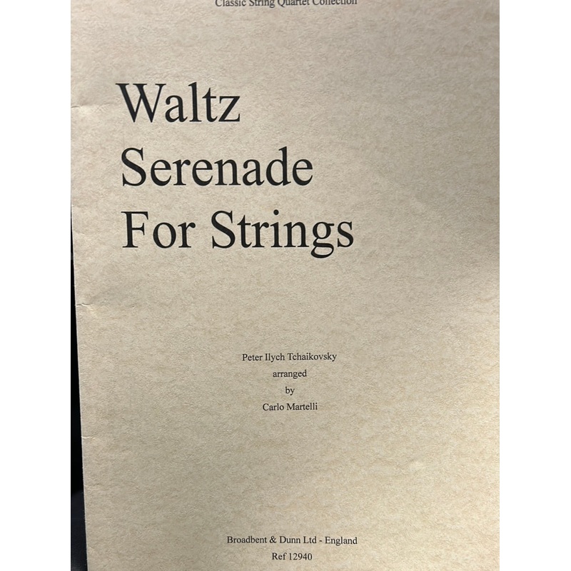 Waltz Serenade for Strings – String Quartet – Tchaikovsky/Martelli