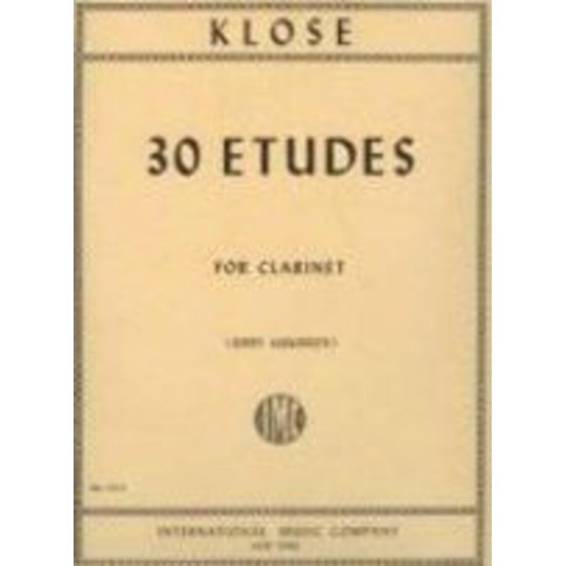 30 Etudes for Clarinet – Klose/Kirkbride