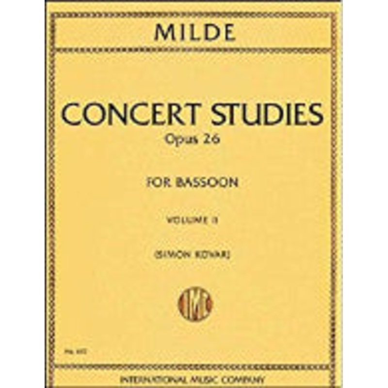 50 Concert Studies, Op. 26 – Volume II – Bassoon – Milde/Kovar
