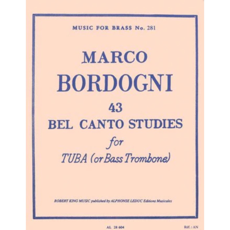 43 Bel Canto Studies for Tuba (or Bass Trombone) – No. 281 – Bordogni