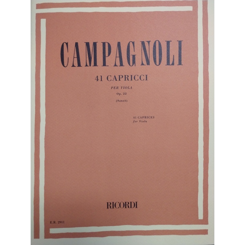 41 Caprices for Viola, Op. 22 – Campagnoli