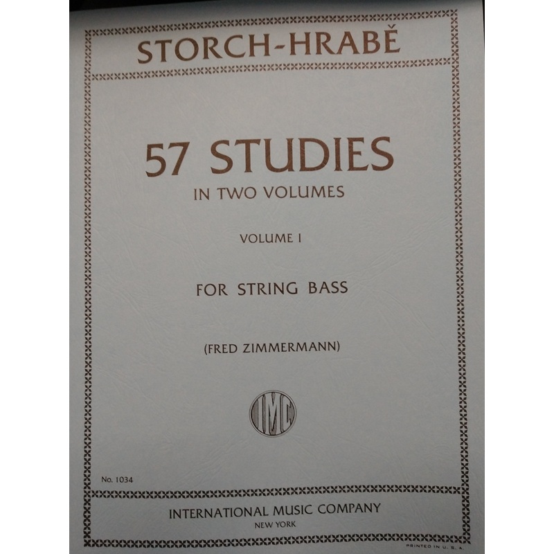57 Studies in Two Volumes for String Bass – Volume I – Storch-Hrabe/Zimmerman
