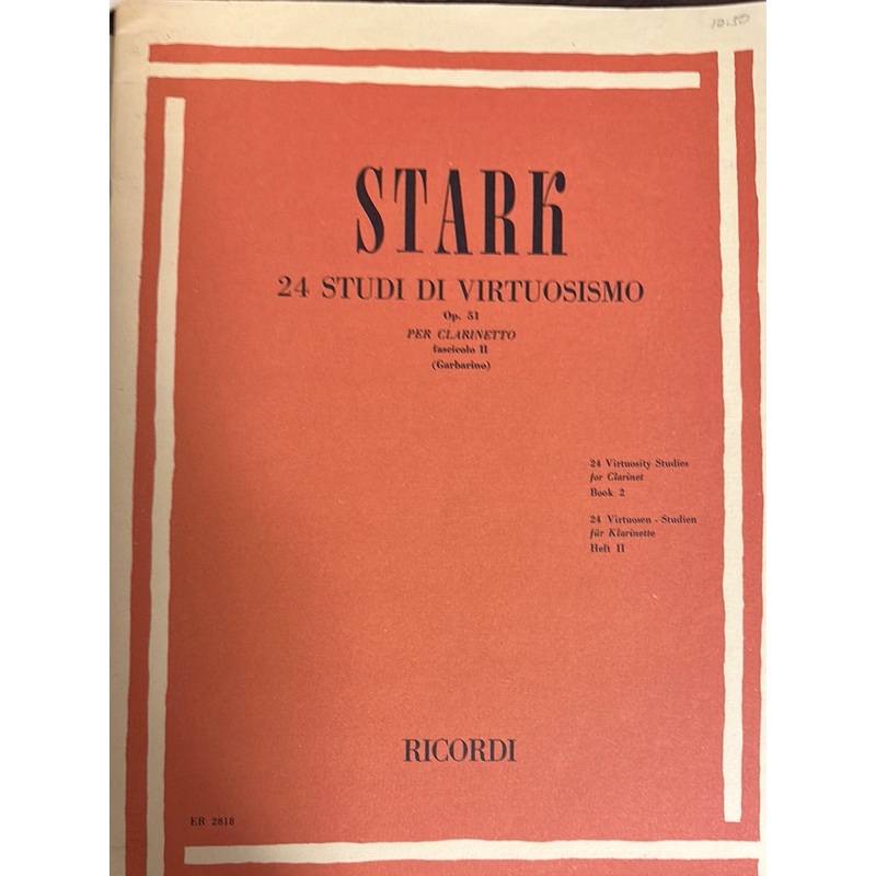 24 Virtuosity Studies for Clarinet – Book 2 – Ricordi
