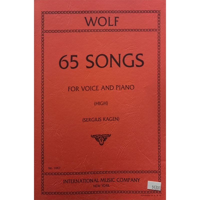 65 Songs for Voice and Piano – Vocal – Wolf/Kagen