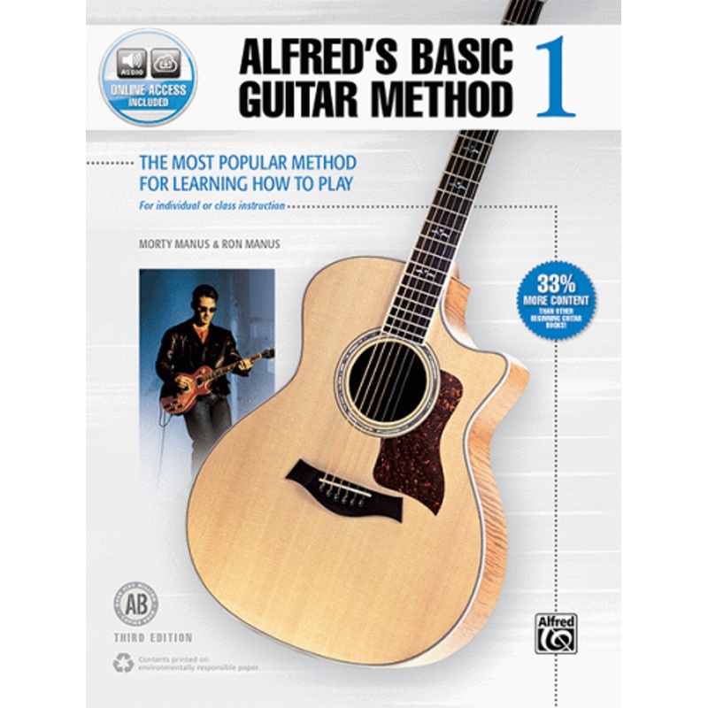 Alfred’s Basic Guitar Method 1 (Third Edition) – By Morty Manus and Ron Manus -00-33304