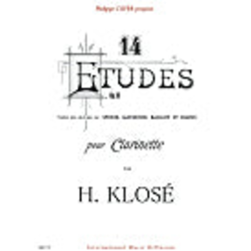 14 Etudes OP.18 For Clarinet – Klose