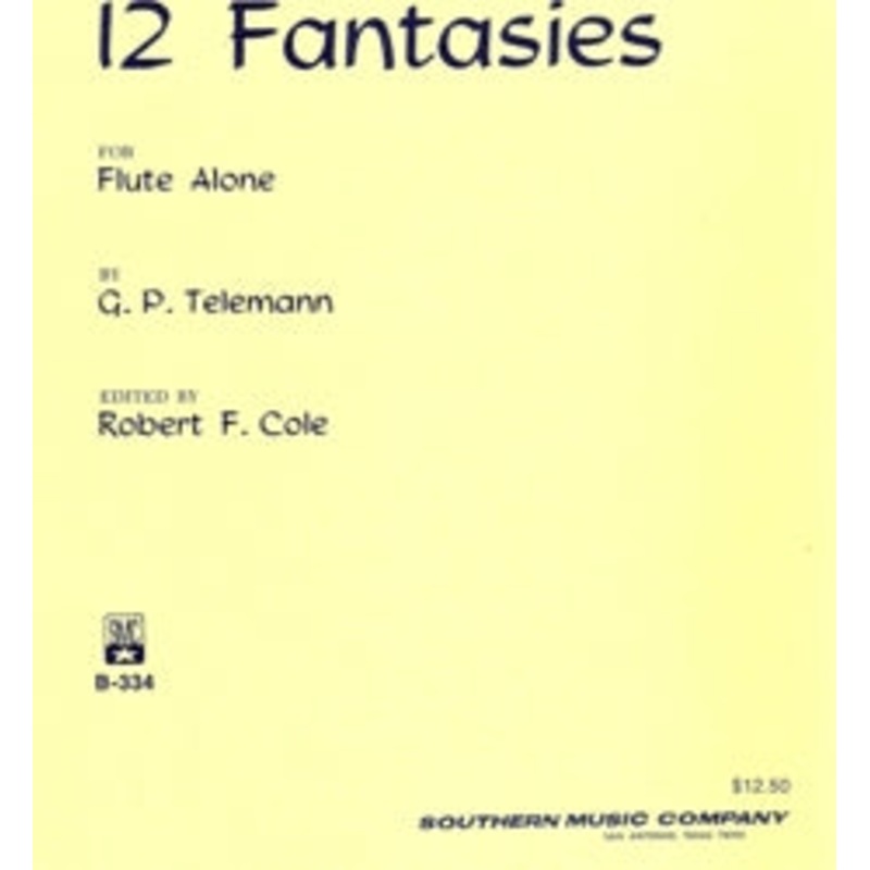 12 Fantasies Unaccompanied Flute Collection – G. P. Telemann – b334