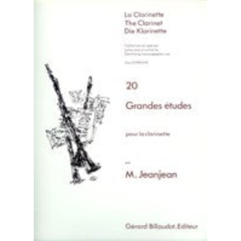 20 Grandes Etudes for Clarinet by Paul Jeanjean  FULL SCORE – STUDY – 524-01441