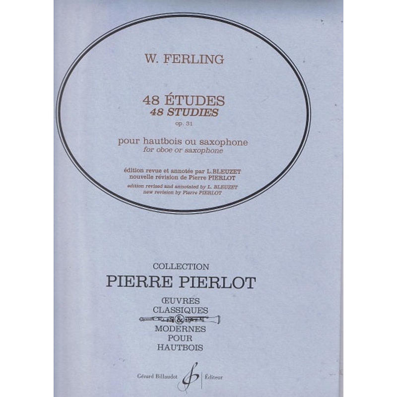 48 ETUDES OP. 31 FOR OBOE OR SAXOPHONE – W. FERLING – 524-01060