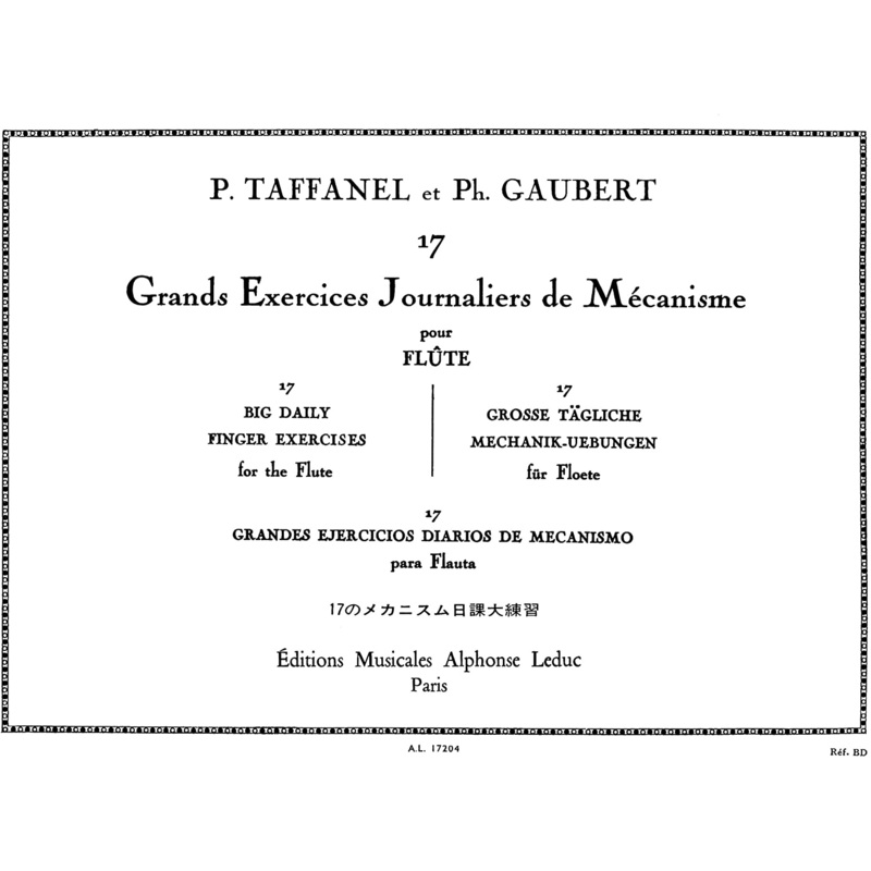 17 Grands Exercices Journaliers De Mechanisme  by Paul Taffanel, Arranged by Philippe Gaubert – 524-00672