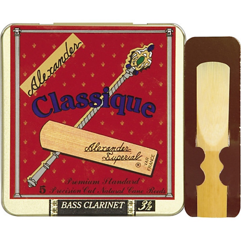Alexander Classique Bass Clarinet Reeds – 5 Per Box
