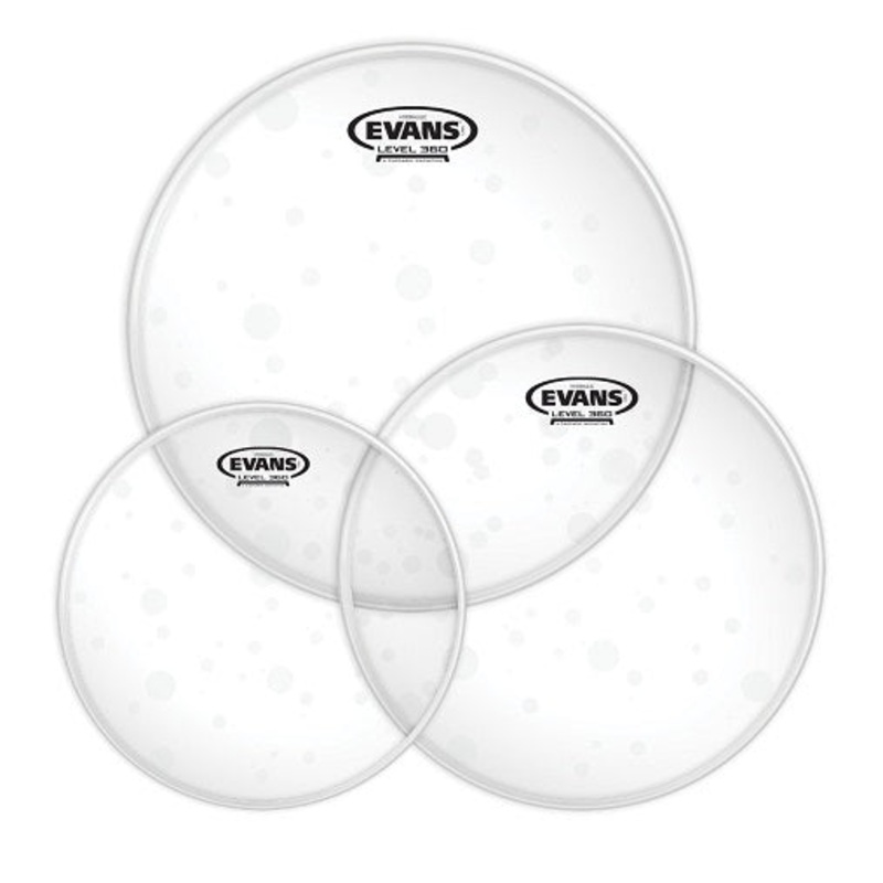 Evans Hydraulic Glass Clear Tom Head Pack – Fusion – 10, 12, 14