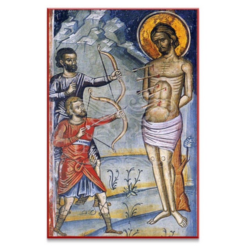 Martyrdom of Saint Sebastian (Athos) Icon – S344